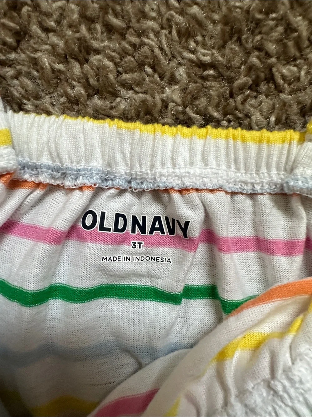 Old Navy White Multicolor Striped Cotton Romper